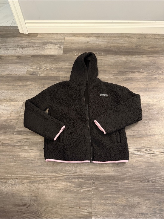 Bench Other - Bench Black‎ Sherpa Hooded Zip Jacket with Pink Trim